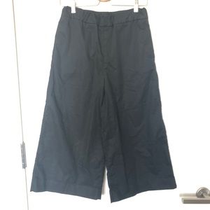 Cos cropped wide leg pants, us2, black